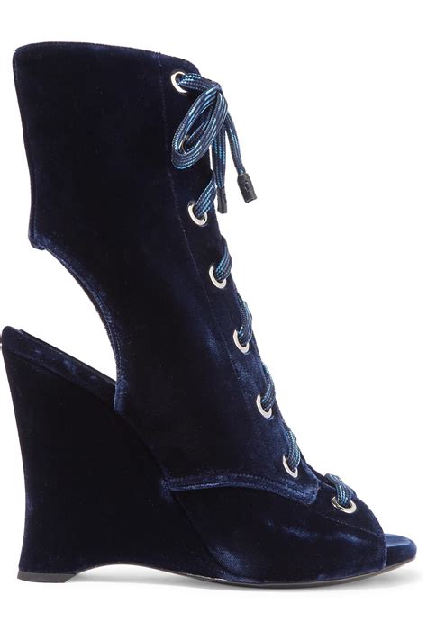 prada blue velvet boots|prada boots for women.